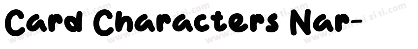 Card Characters Nar字体转换